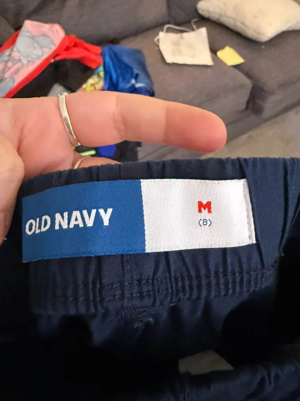 Boys Medium Blue Khaki Cargo Shorts